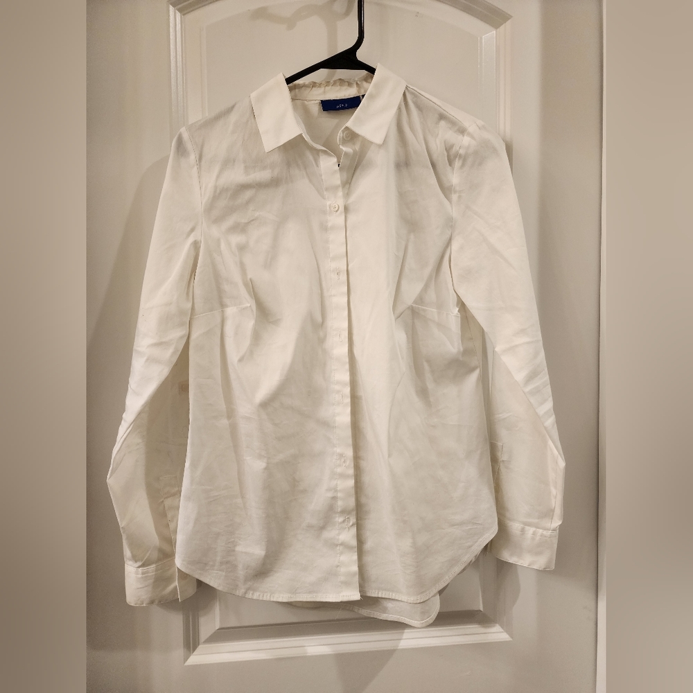 White Long Sleeve Button Up